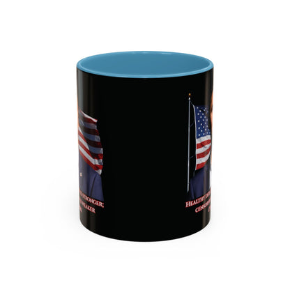 Charlie Kirk, Healthy Debate Black Accent Mug by theGreenDragonTavern.shop
