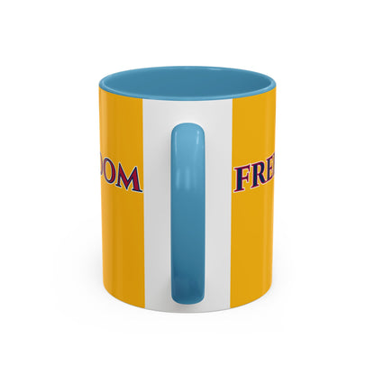 Freedom, Yellow Accent Mug by theGreenDragonTavern.shop