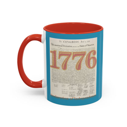 Declaration of Independence Turquoise Accent Mug by theGreenDragonTavern.shop