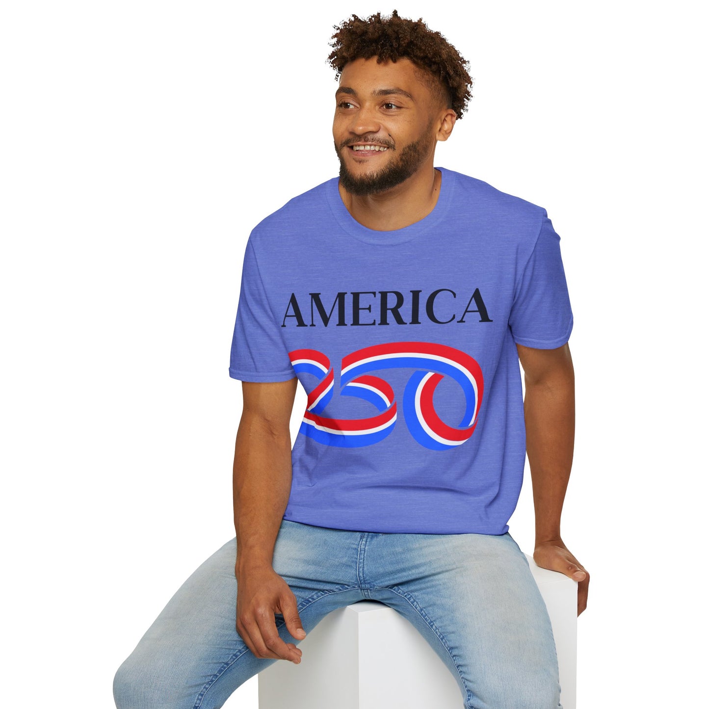 America 250 Black font, Light colors, Unisex T-Shirt by theGreenDragonTavern.shop