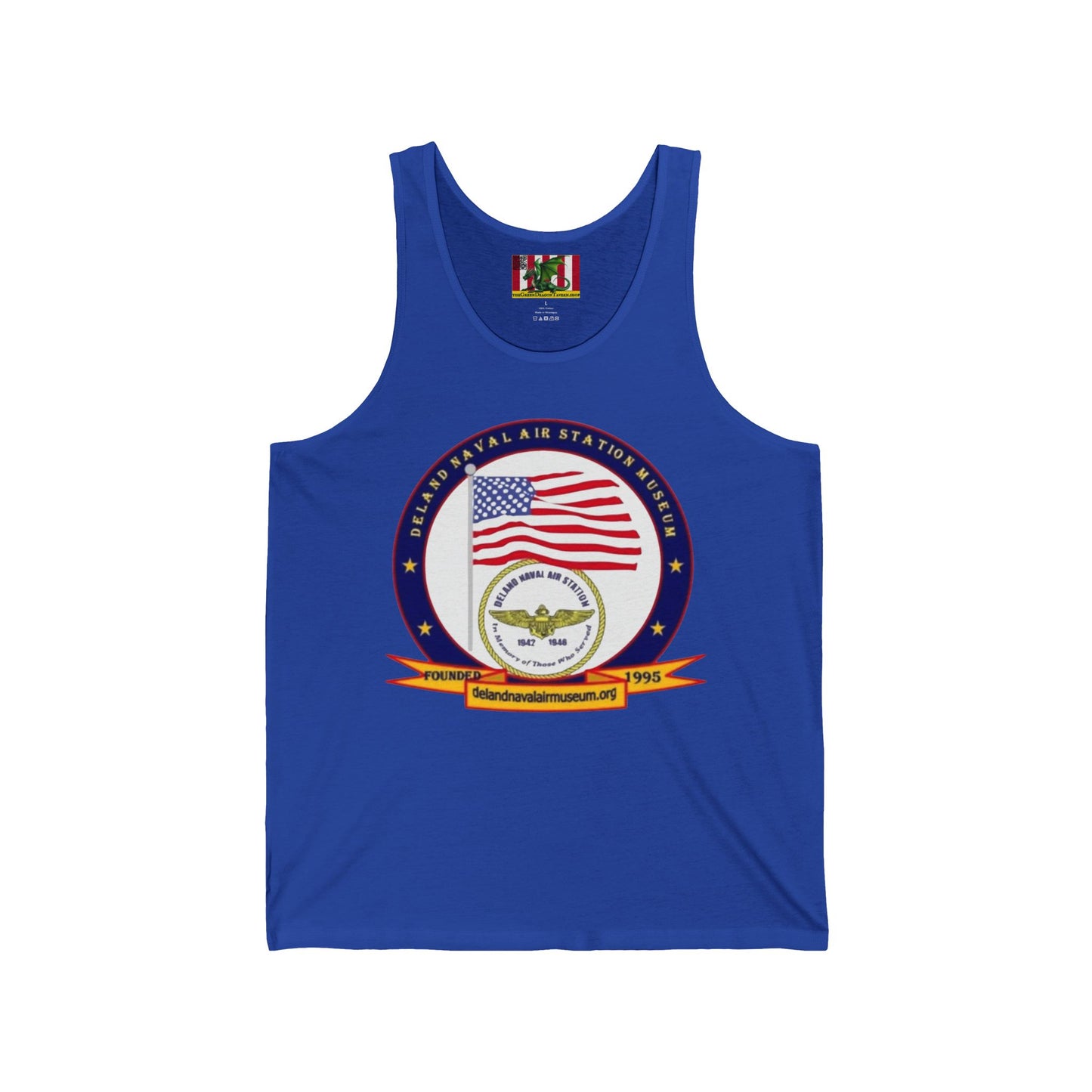 DeLand Naval Air Station Museum Unisex Jersey Tank Top by theGreenDragonTavern.shop