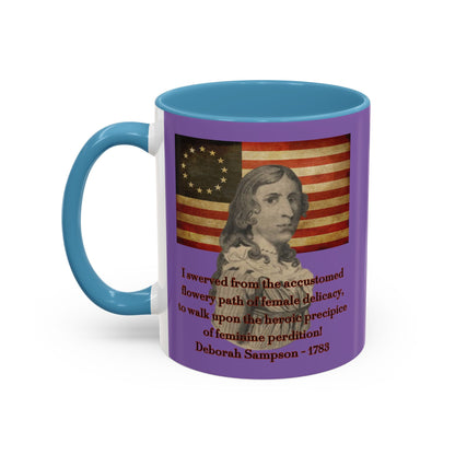 Deborah Sampson, America's Mulan Light Purple Accent Mug by theGreenDragonTavern.shop