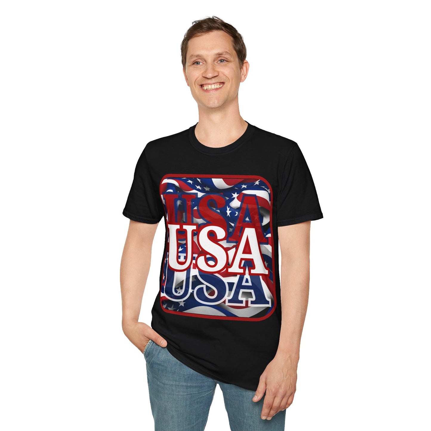 Red WHITE and Blue USA Patriot DKcolors Unisex T-Shirt by theGreenDragonTavern.shop