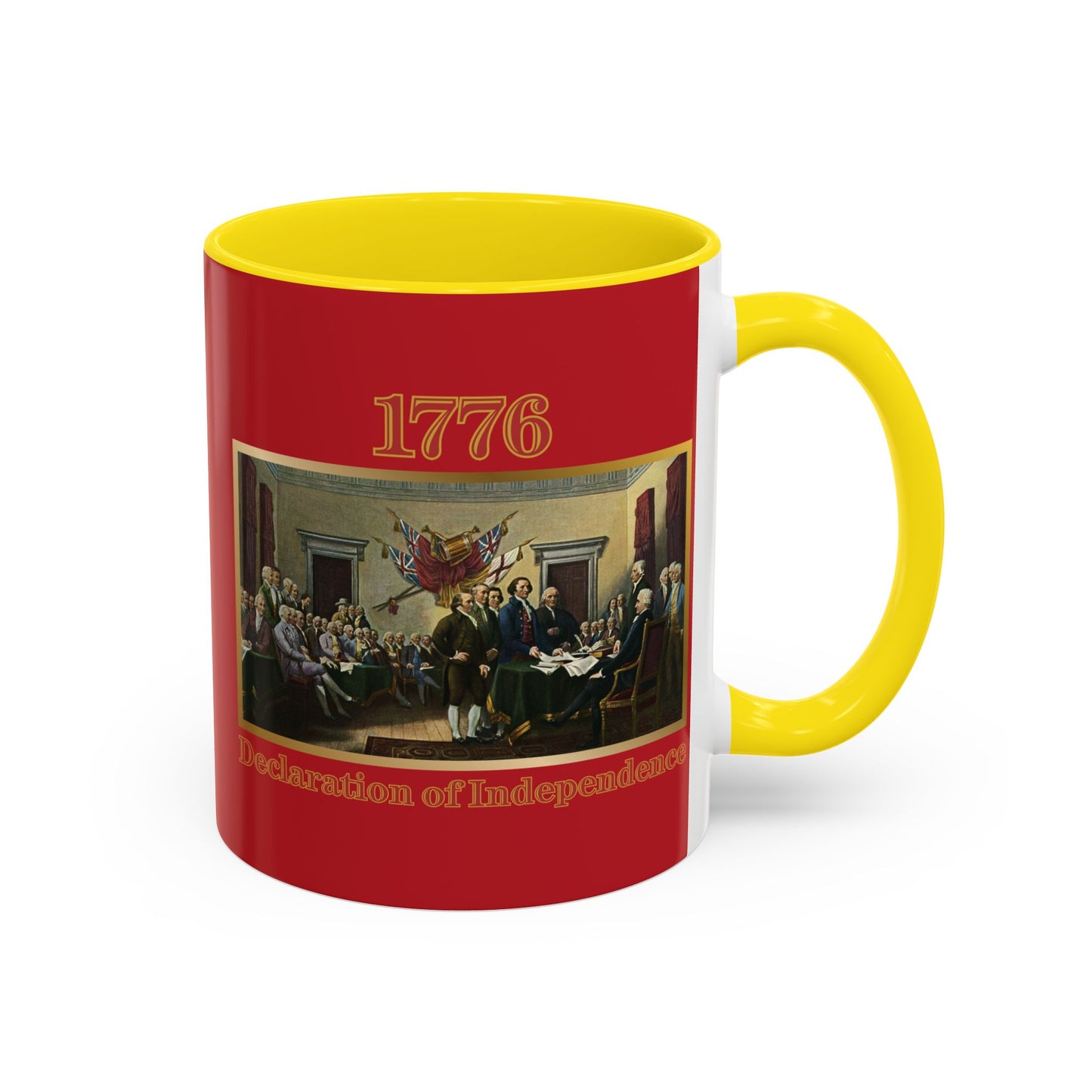 Declaration of Independence Red Accent Mug by theGreenDragonTavern.shop