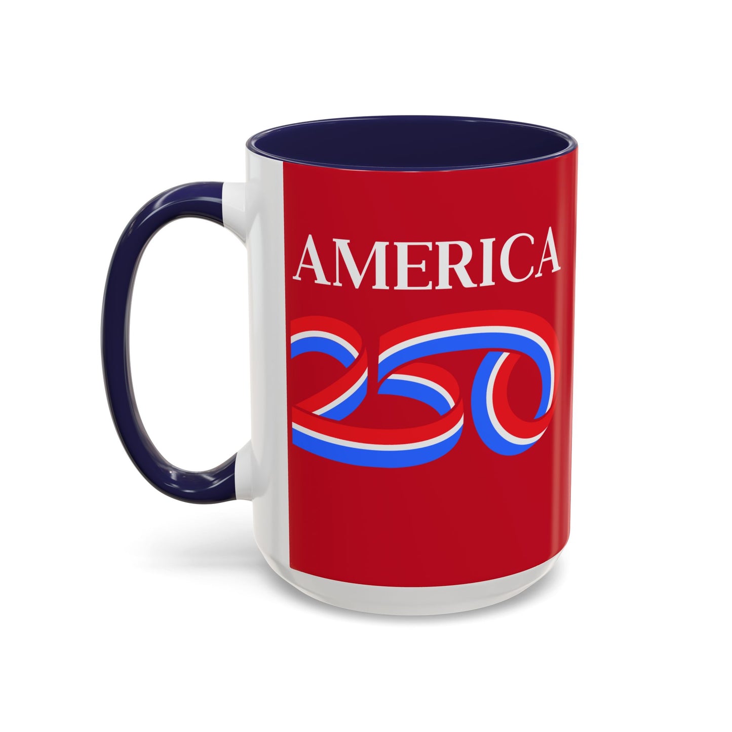 America 250 Red Accent Mug by theGreenDragonTavern.shop
