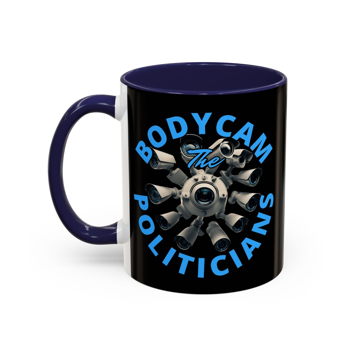 Bodycam the Politicians Cameras Black Accent Mug by theGreenDragonTavern.shop