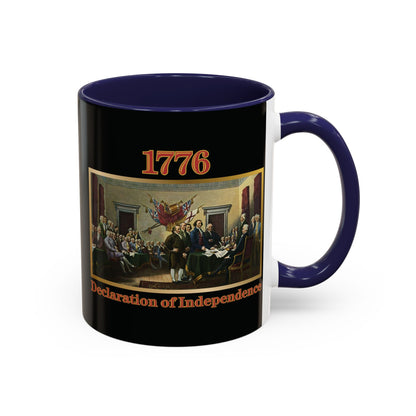 Declaration of Independence Black Accent Mug by theGreenDragonTavern.shop