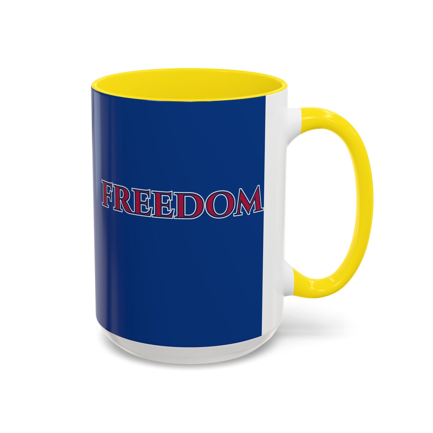 Freedom, Dark Blue Accent Mug by theGreenDragonTavern.shop