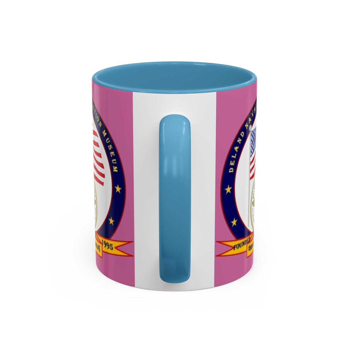 DeLand Naval Air Station Museum Pink Accent Mug by theGreenDragonTavern.shop