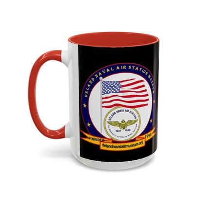DeLand Naval Air Station Museum Black Accent Mug by theGreenDragonTavern.shop