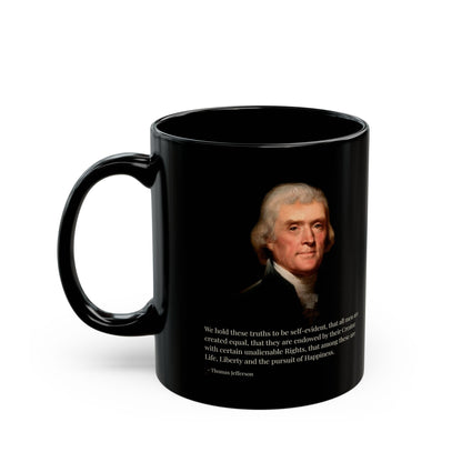 We hold these truths to be self-evident Black Mug by theGreenDragonTavern.shop