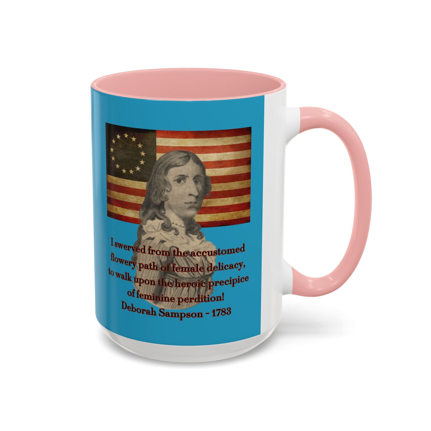 Deborah Sampson, America's Mulan Turquoise Accent Mug by theGreenDragonTavern.shop