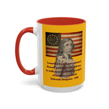 Deborah Sampson, America's Mulan Yellow Accent Mug by theGreenDragonTavern.shop