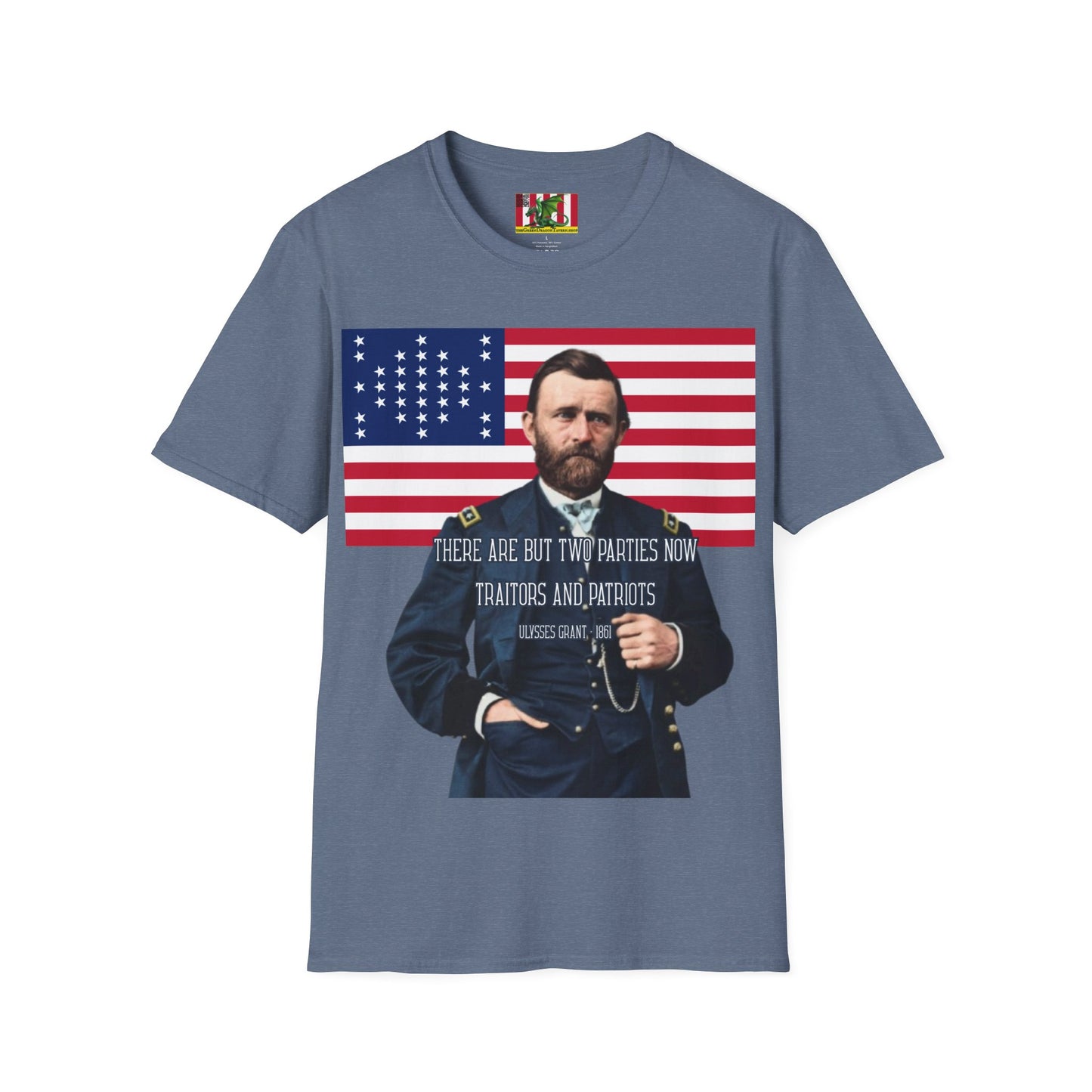 "Traitors and Patriots" Ulysses Grant Dark colors Unisex T-Shirt by theGreenDragonTavern.shop