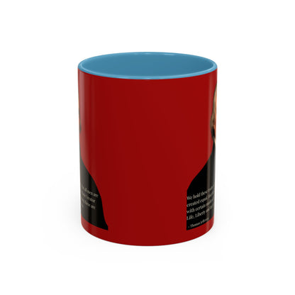 We hold these truths to be self-evident Red Accent Mug by theGreenDragonTavern.shop