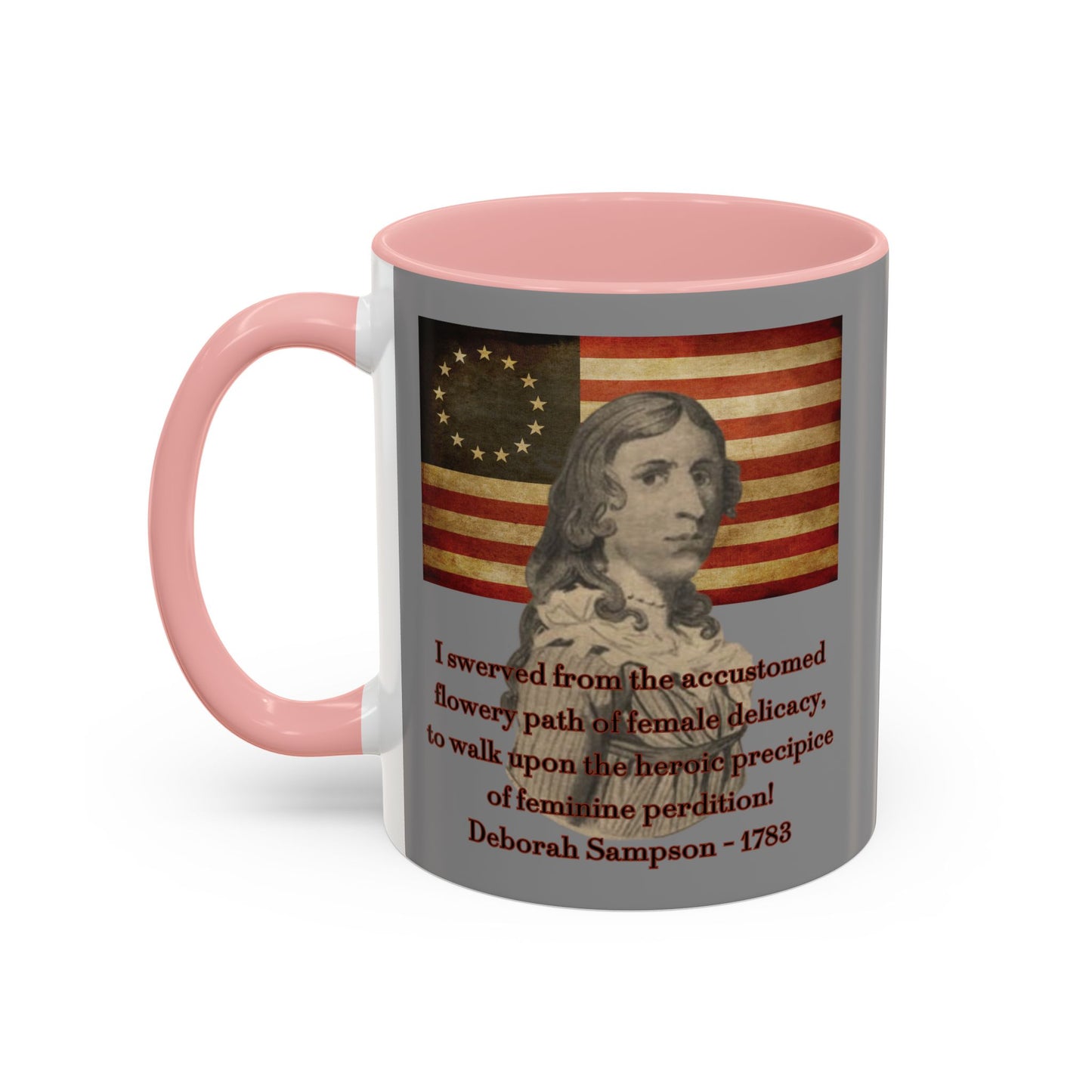Deborah Sampson, America's Mulan Grey Accent Mug by theGreenDragonTavern.shop