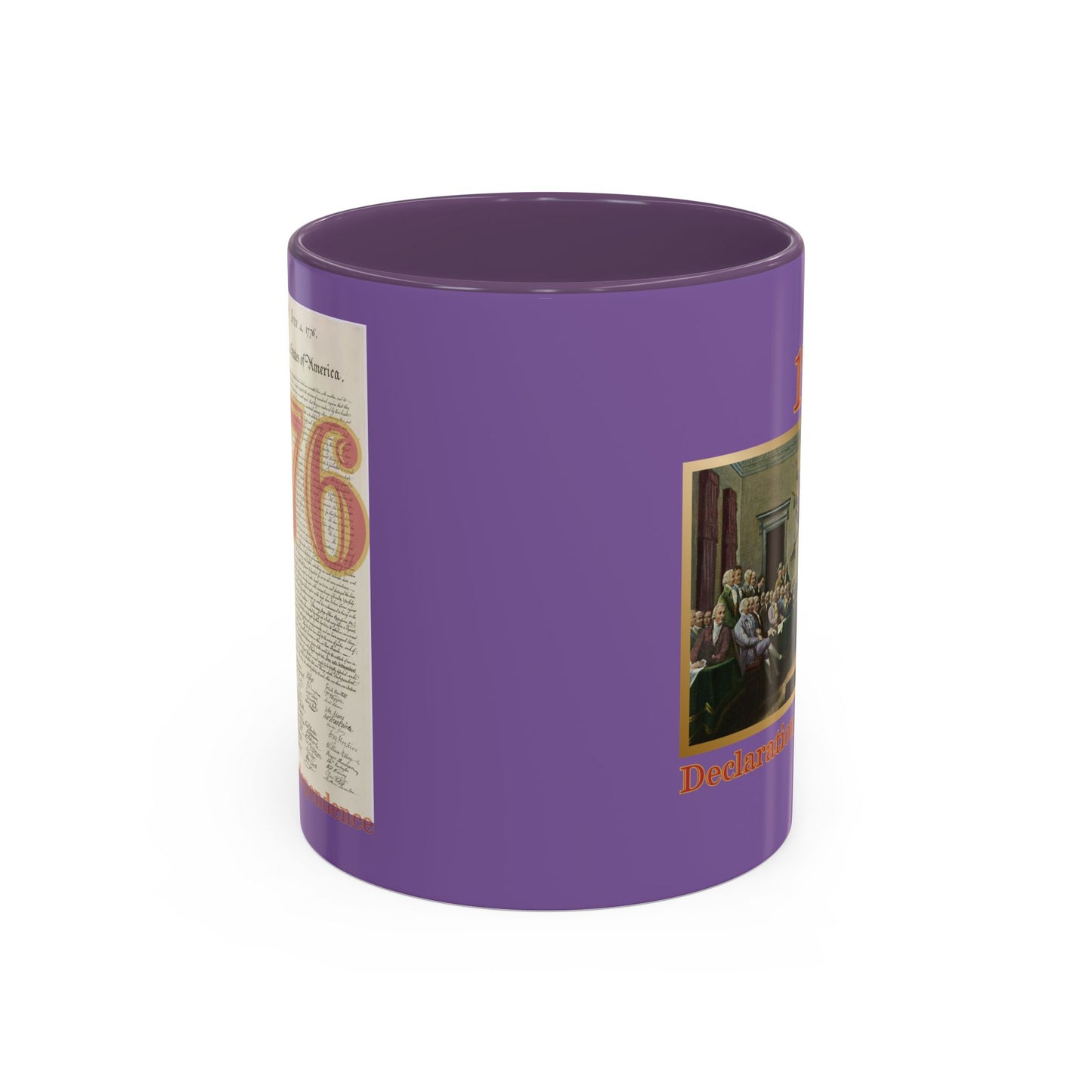 Declaration of Independence Light Purple Accent Mug by theGreenDragonTavern.shop