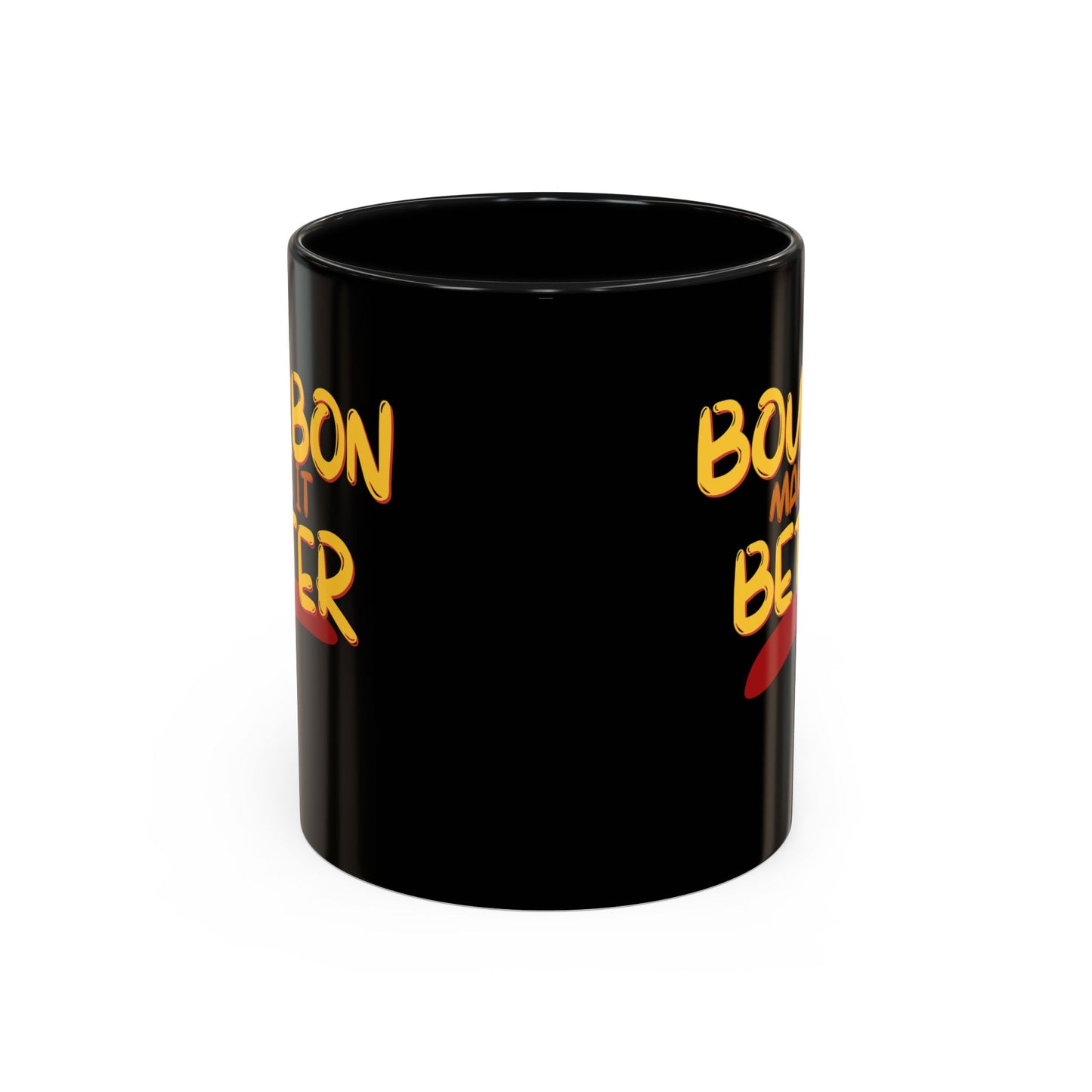 Bourbon makes it better Accent Mug by theGreenDragonTavern.shop