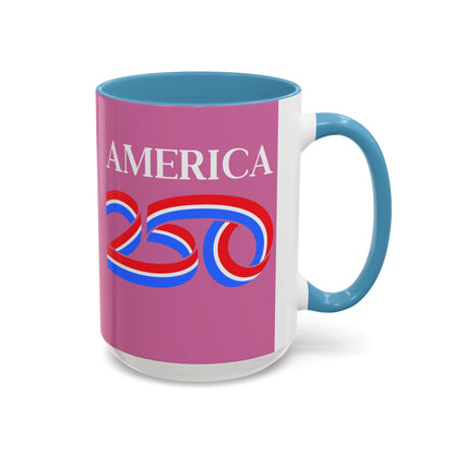 America 250 Pink Accent Mug by theGreenDragonTavern.shop