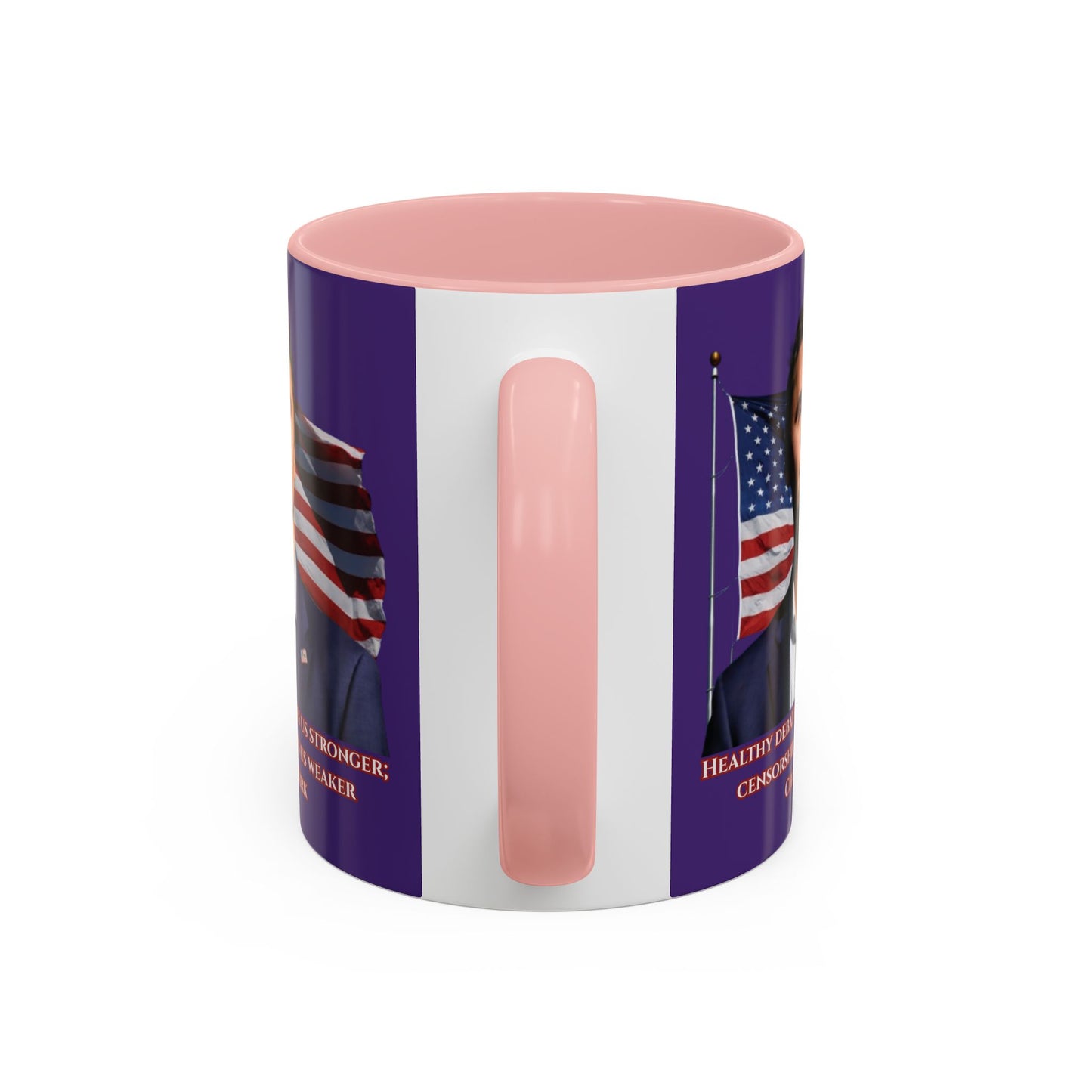 Charlie Kirk, Healthy Debate Purple Accent Mug by theGreenDragonTavern.shop