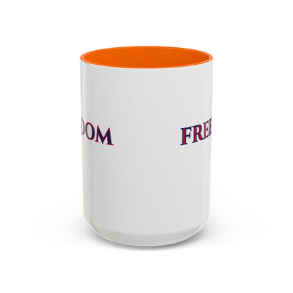 Freedom, White Accent Mug by theGreenDragonTavern.shop