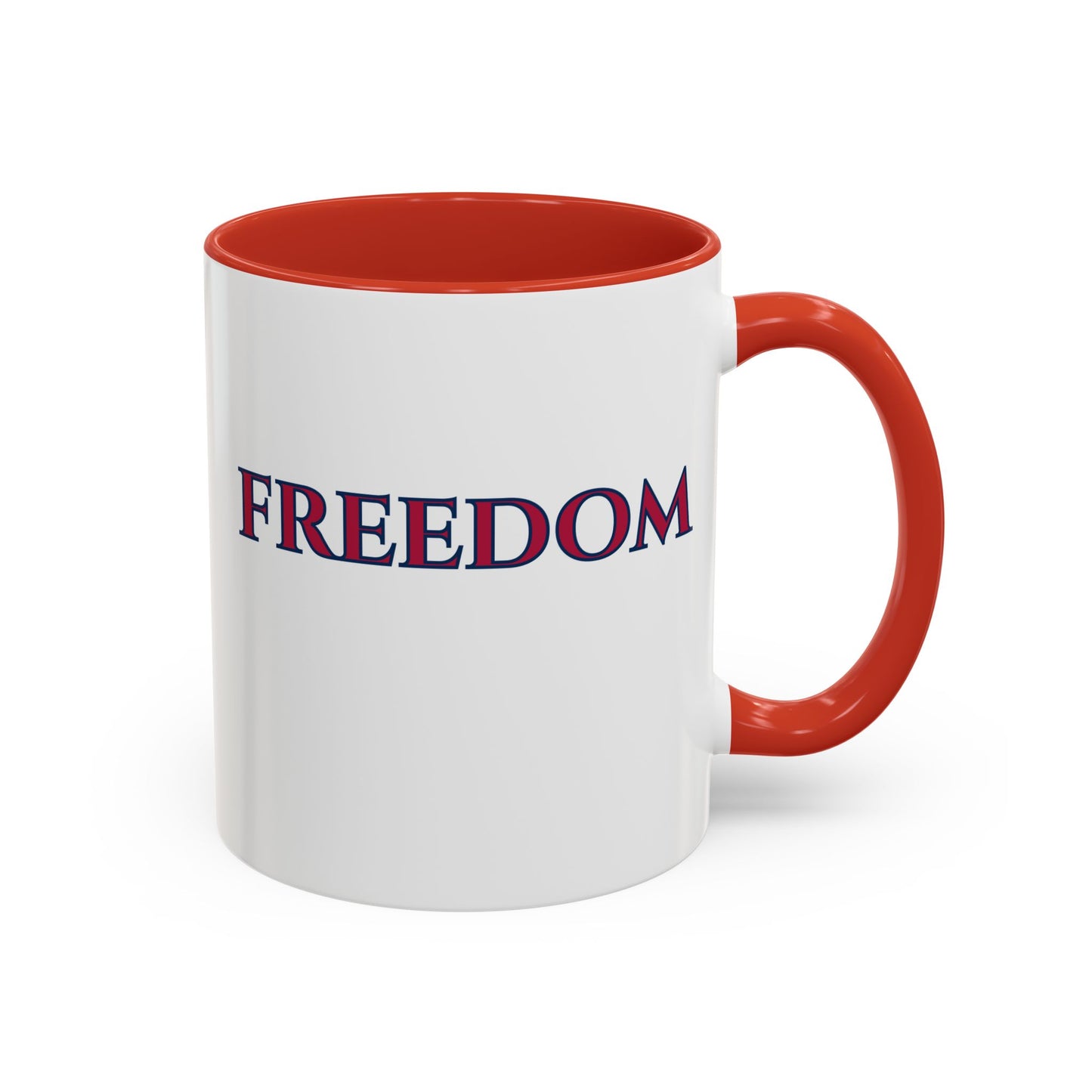 Freedom, White Accent Mug by theGreenDragonTavern.shop