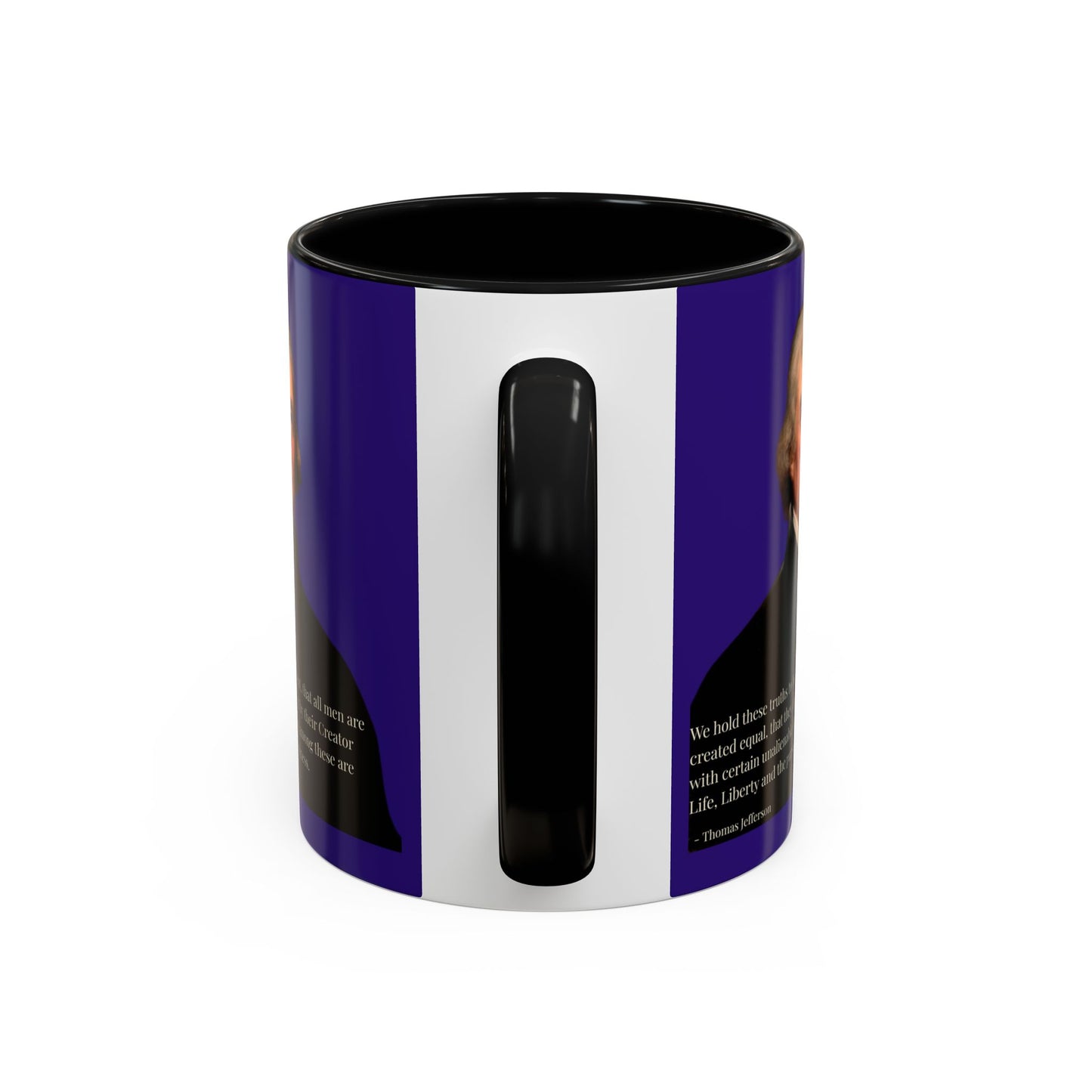 We hold these truths to be self-evident Dark Purple Accent Mug by theGreenDragonTavern.shop