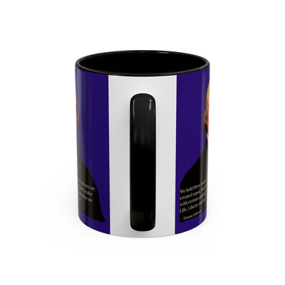 We hold these truths to be self-evident Dark Purple Accent Mug by theGreenDragonTavern.shop