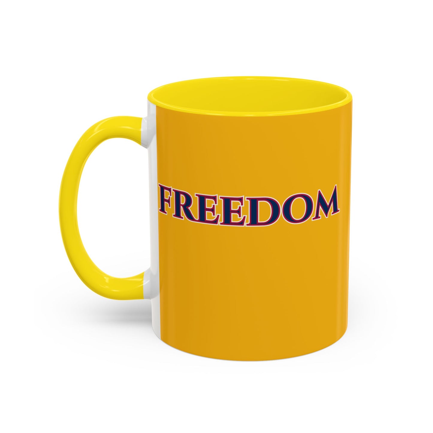 Freedom, Yellow Accent Mug by theGreenDragonTavern.shop