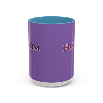 Freedom, Light Purple Accent Mug by theGreenDragonTavern.shop