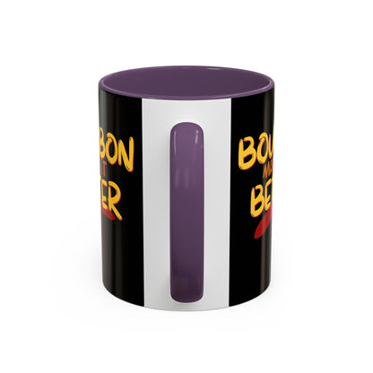 Bourbon makes it better Accent Mug by theGreenDragonTavern.shop