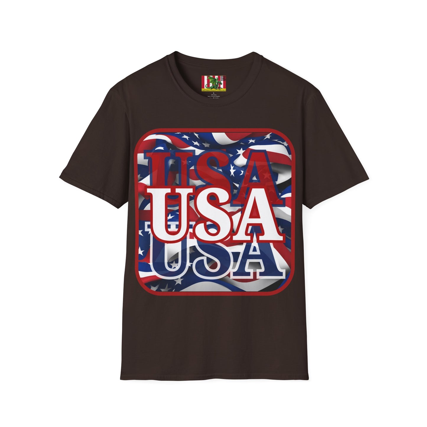 Red WHITE and Blue USA Patriot DKcolors Unisex T-Shirt by theGreenDragonTavern.shop