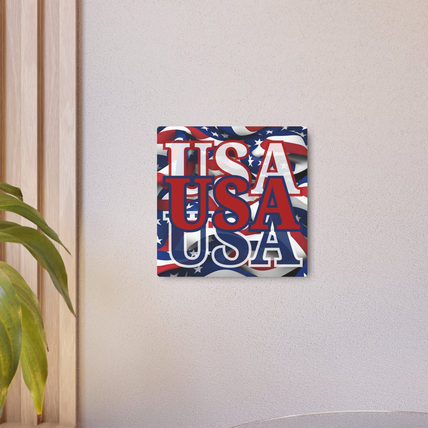 USA! USA! USA Red Center Metal Art Sign by theGreenDragonTavern.shop