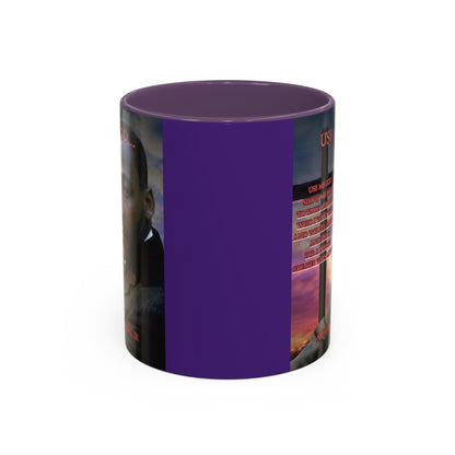 Use Me God, MLK Jr Purple Accent Mug by theGreenDragonTavern.shop