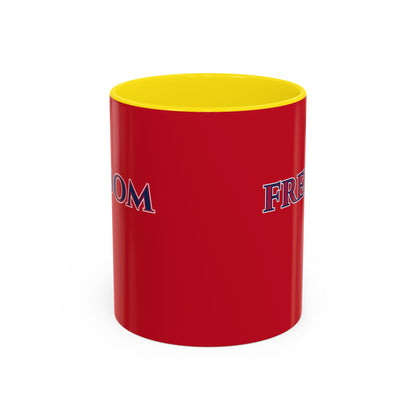 Freedom, Red Accent Mug by theGreenDragonTavern.shop