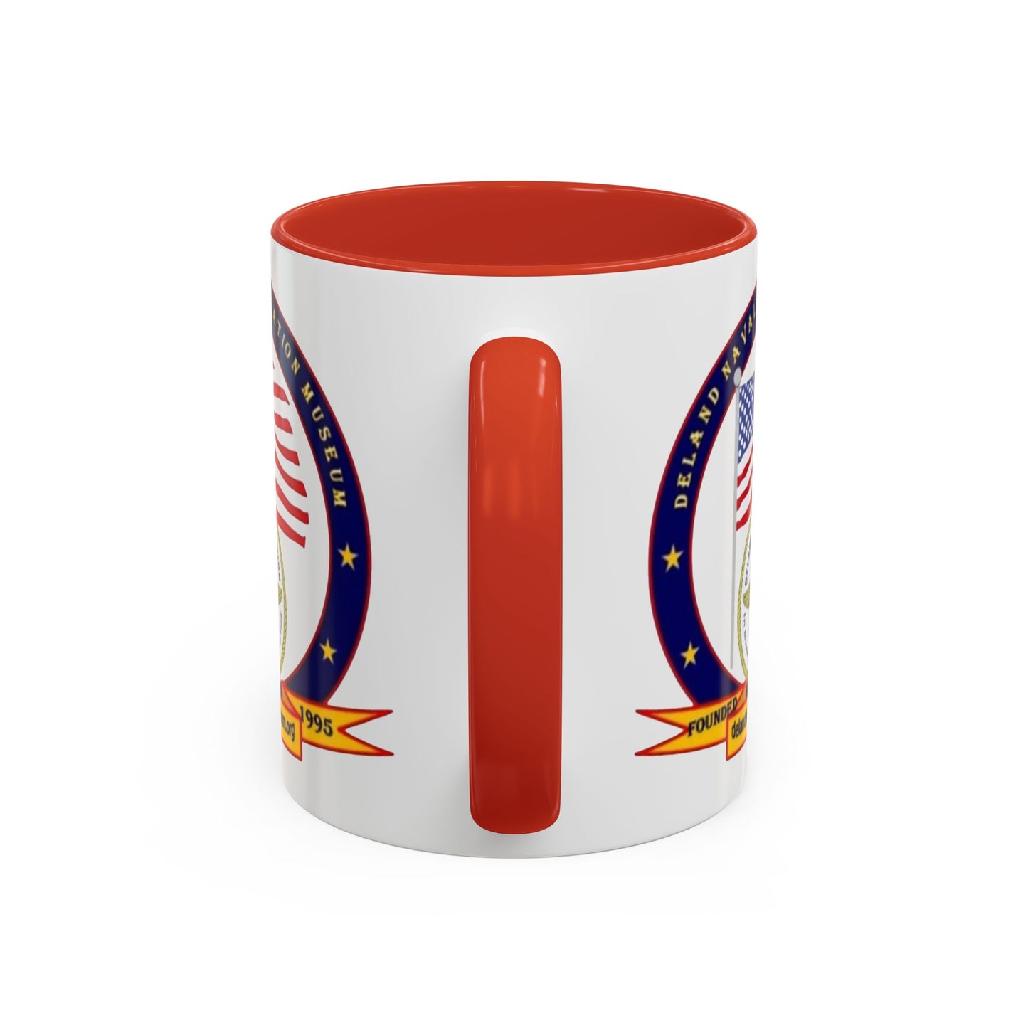 DeLand Naval Air Station Museum White Accent Mug by theGreenDragonTavern.shop