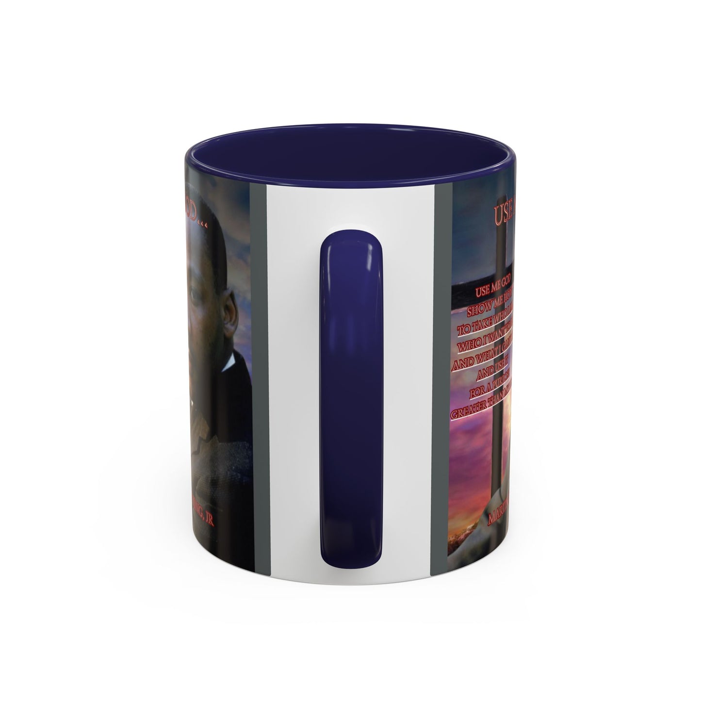 Use Me God, MLK Jr Grey Accent Mug by theGreenDragonTavern.shop