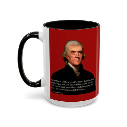 We hold these truths to be self-evident Red Accent Mug by theGreenDragonTavern.shop