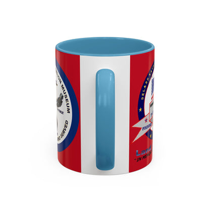 DNASM 2-sided, Founding & Student Art w/Navy Ring Red Accent Mug by theGreenDragonTavern.shop