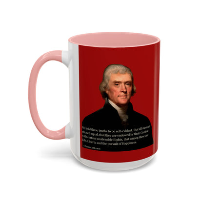 We hold these truths to be self-evident Red Accent Mug by theGreenDragonTavern.shop