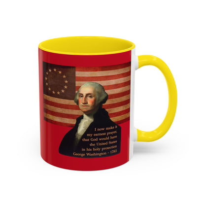 Washington's Earnest Prayer Red Accent Mug by theGreenDragonTavern.shop