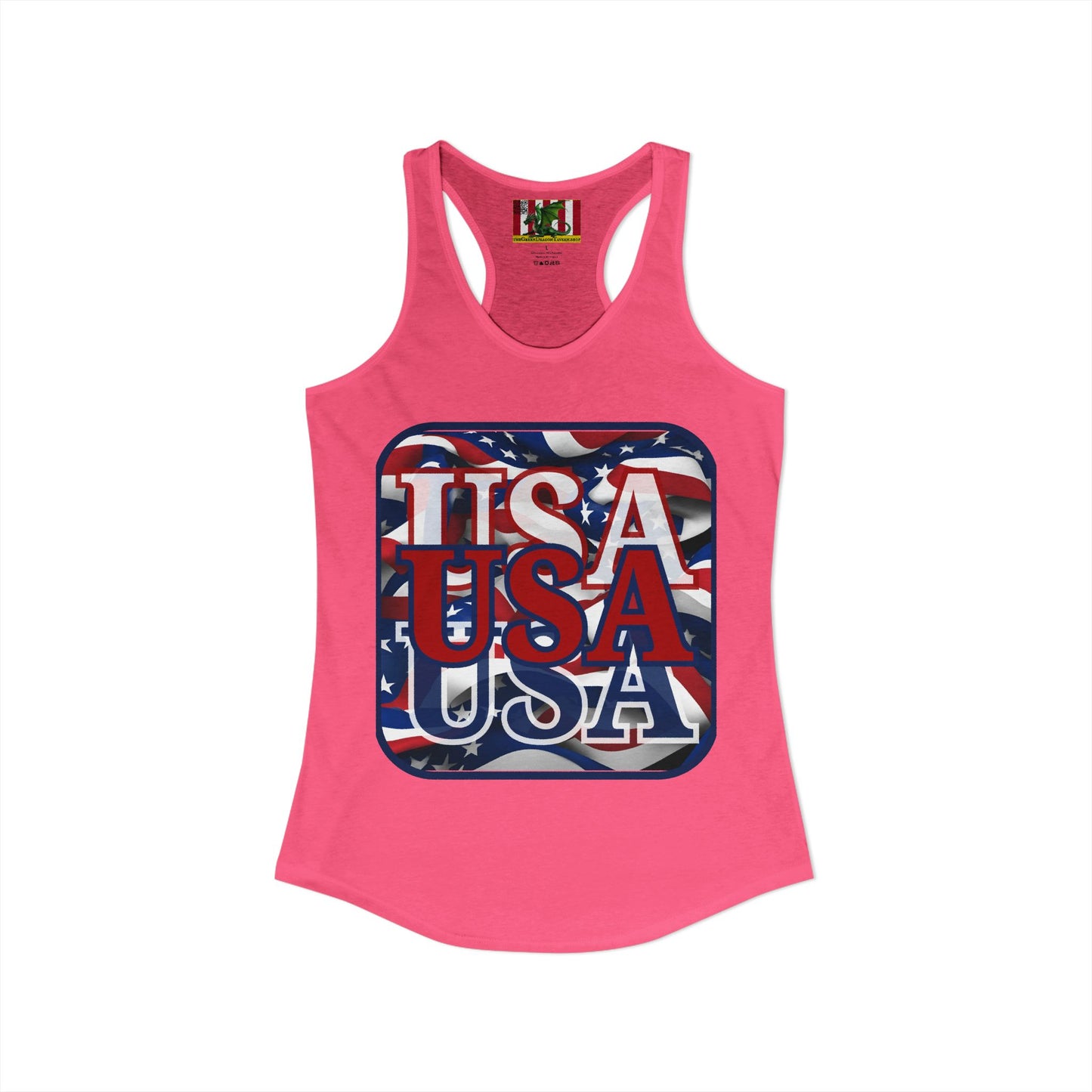 RED White and Blue USA Patriot Women's Racerback Tank Top by theGreenDragonTavern.shop