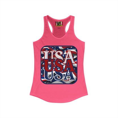 RED White and Blue USA Patriot Women's Racerback Tank Top by theGreenDragonTavern.shop