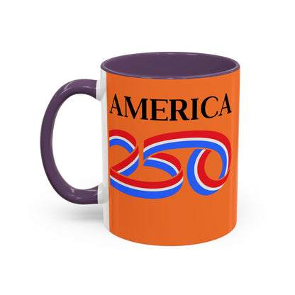 America 250 Orange Accent Mug by theGreenDragonTavern.shop