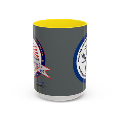DNASM 2-sided, Founding & Student Art w/Navy Ring Grey Accent Mug by theGreenDragonTavern.shop
