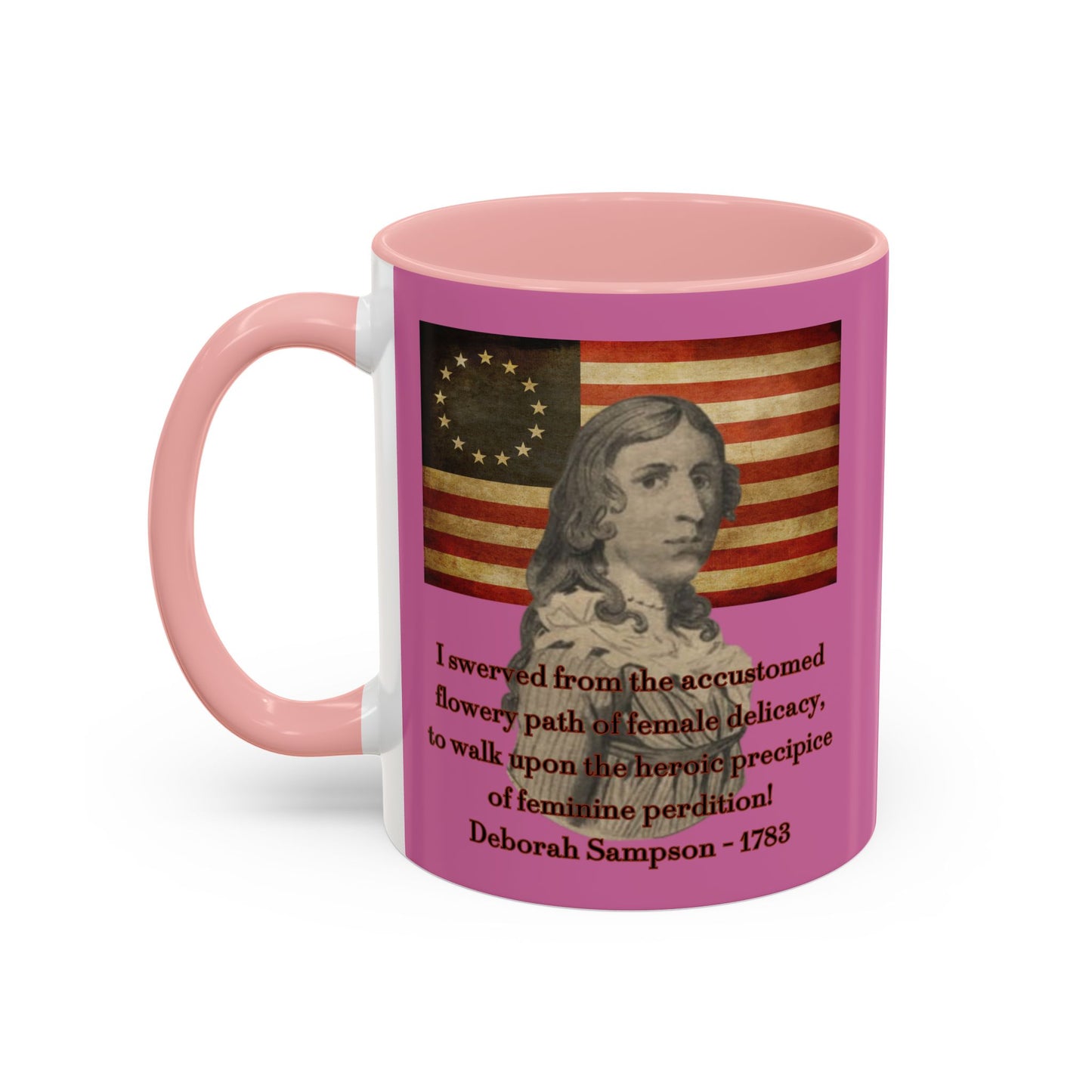 Deborah Sampson, America's Mulan Pink Accent Mug by theGreenDragonTavern.shop