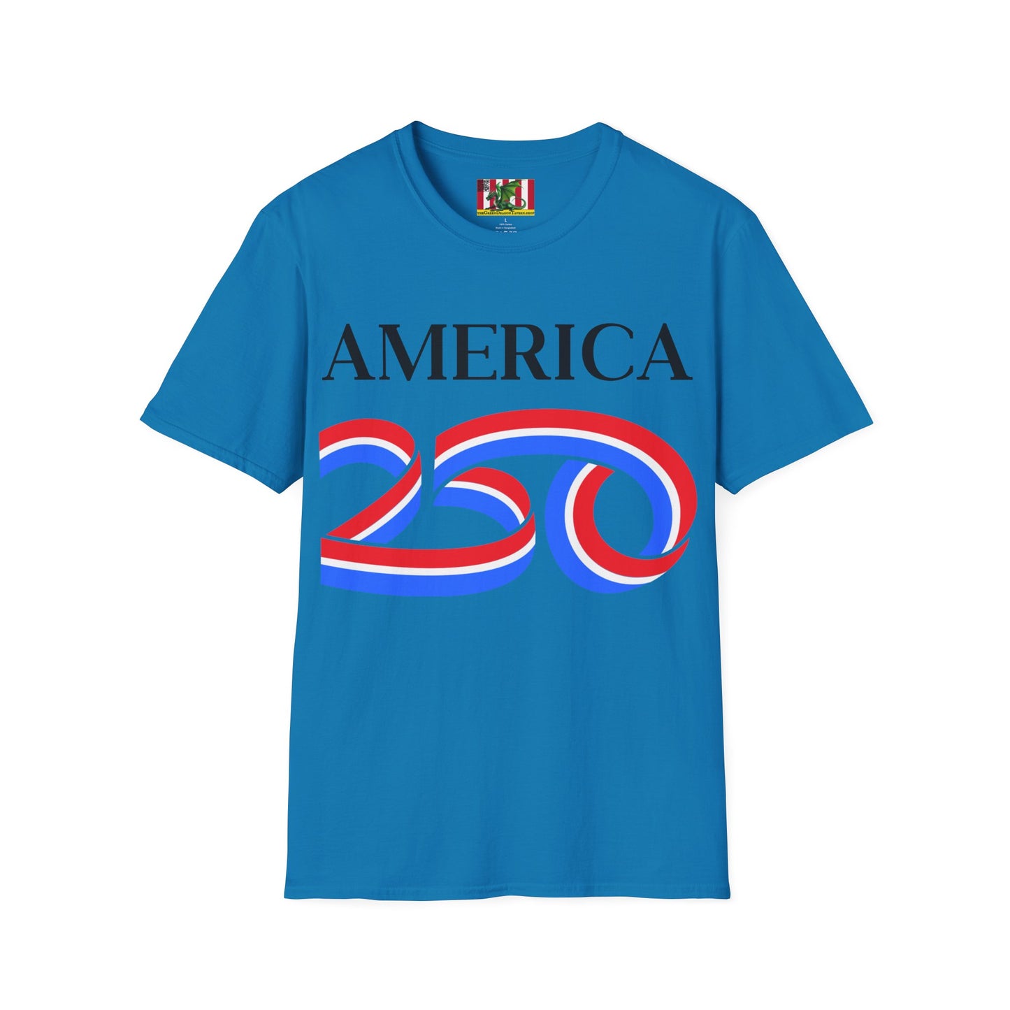 America 250 Black font, Dark colors, Unisex T-Shirt by theGreenDragonTavern.shop