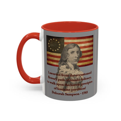 Deborah Sampson, America's Mulan Grey Accent Mug by theGreenDragonTavern.shop