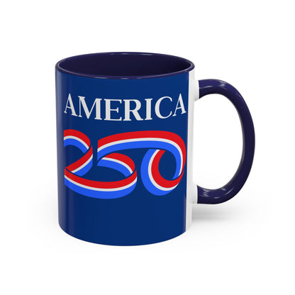 America 250 Dark Blue Accent Mug by theGreenDragonTavern.shop