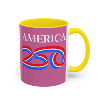 America 250 Pink Accent Mug by theGreenDragonTavern.shop